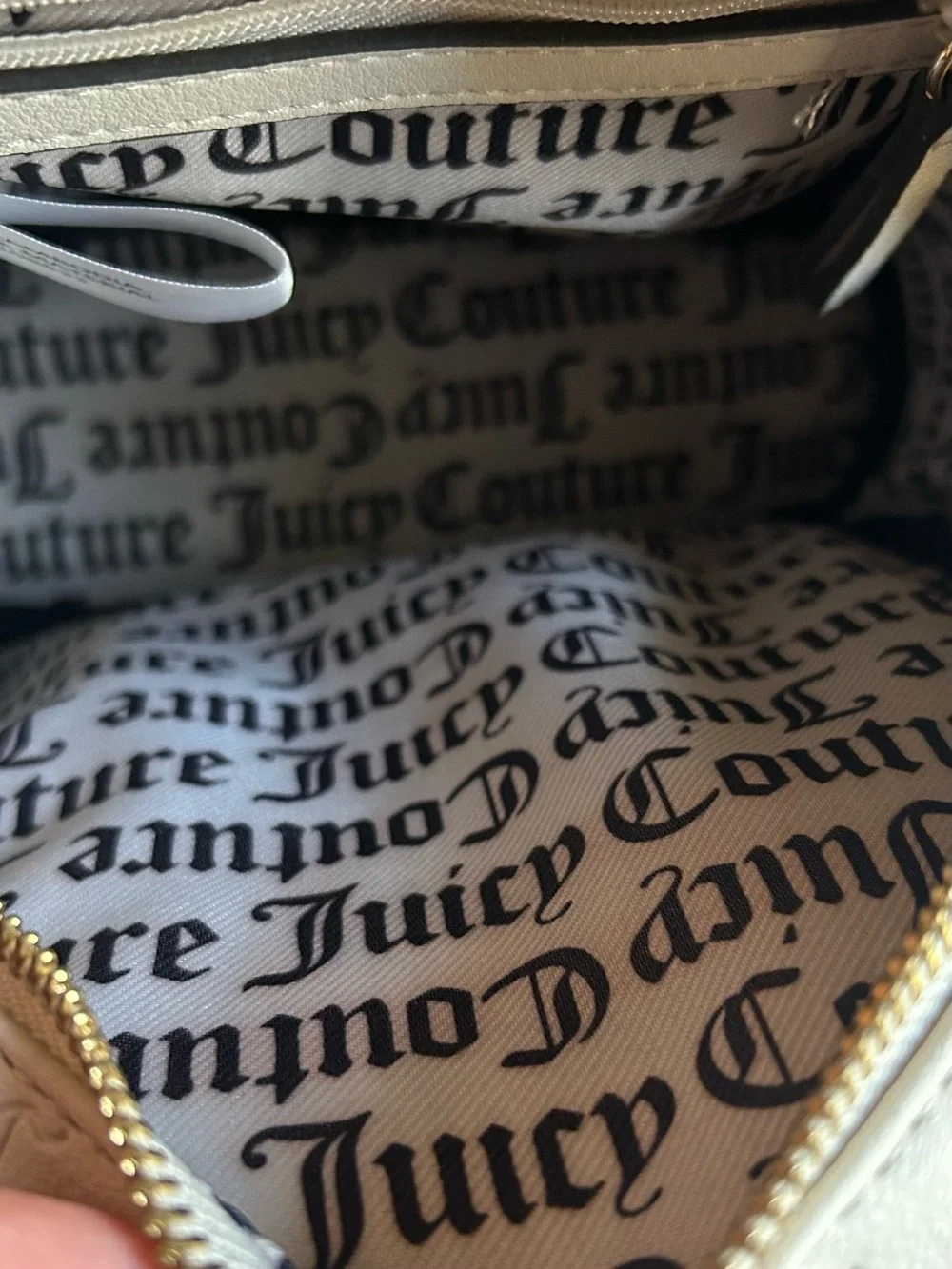 y2k Juicy Couture Cream Mini Backpack Purse